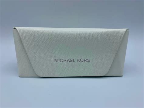 michael kors sunglasses case white|Michael Kors eyeglass case.